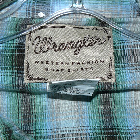 Wrangler Western Style Plaid Snap Shirt Size Large - Picture 4 of 4